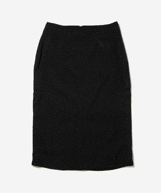 Denise Leopard Jacquard Skirt