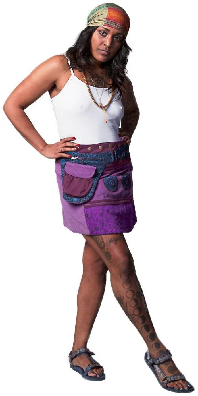 Spring Skirt, Purple Mandalas, 100% Cotton Skirts, Spring/Summer Style