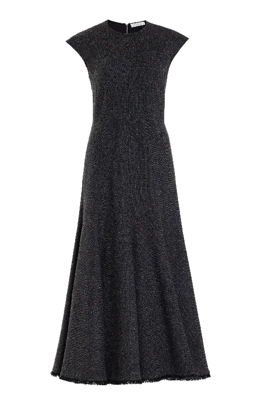 Crowther Dress in State Multi Cashmere Virgin Wool