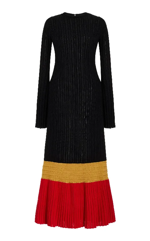 Fiona Knit Dress in Multi Cashmere Silk