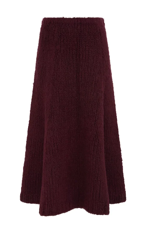 Peres Knit Midi Skirt in Dip Dye Sunrise Welfat Cashmere