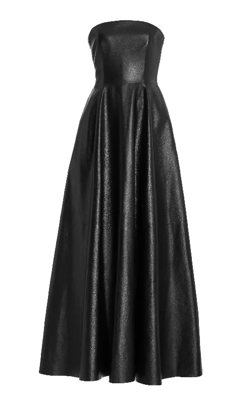 Rhone Dress in Black Nappa Leather