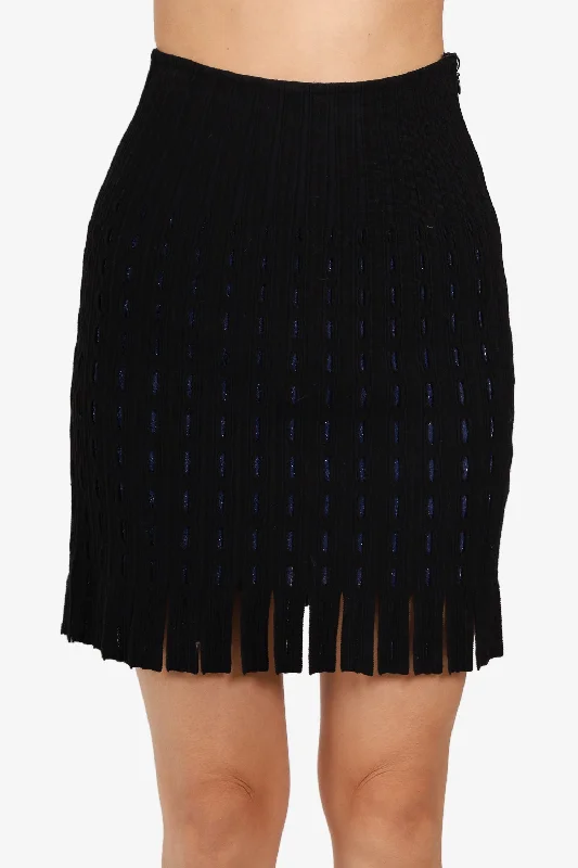 Alaïa Black Cut-Out Skirt Size 40