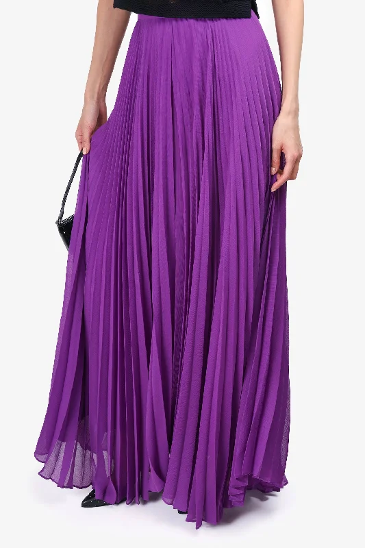 Alice + Olivia Purple Pleated Skirt Estimated Size 0