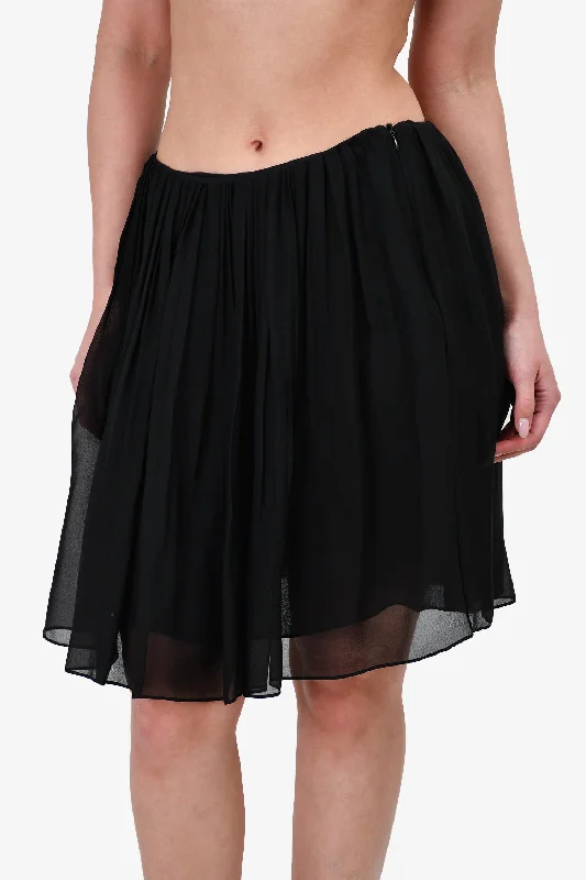 Chloe Black Pleated Mini Skirt Size 38