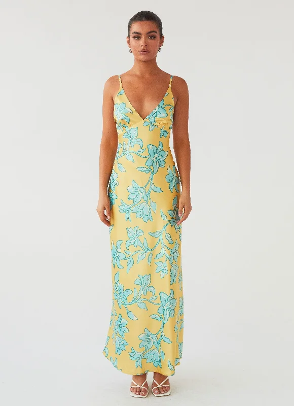 Sorrento Sun Maxi Dress - Golden Bloom