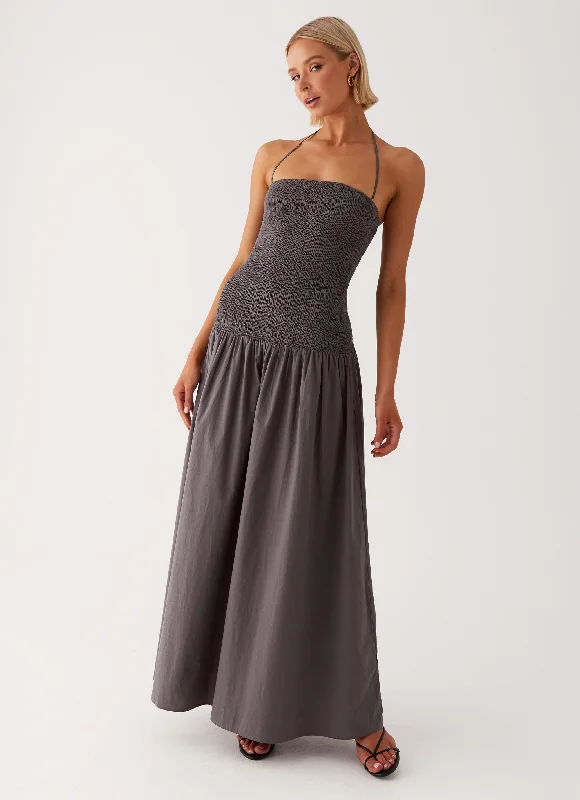 Zahra Maxi Dress - Charcoal