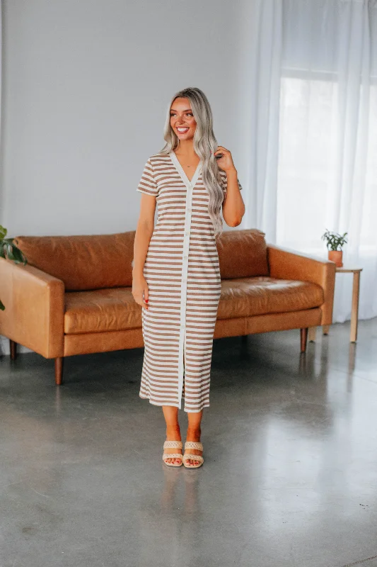 Chrisley Striped Midi Dress