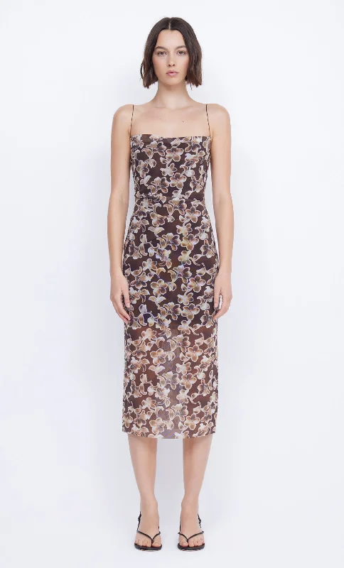 HERLANI SINGLET MIDI DRESS - HIBISCUS CHOC