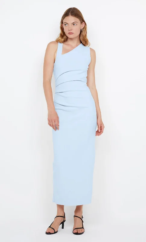 LETTY MIDI DRESS - DUSTY BLUE