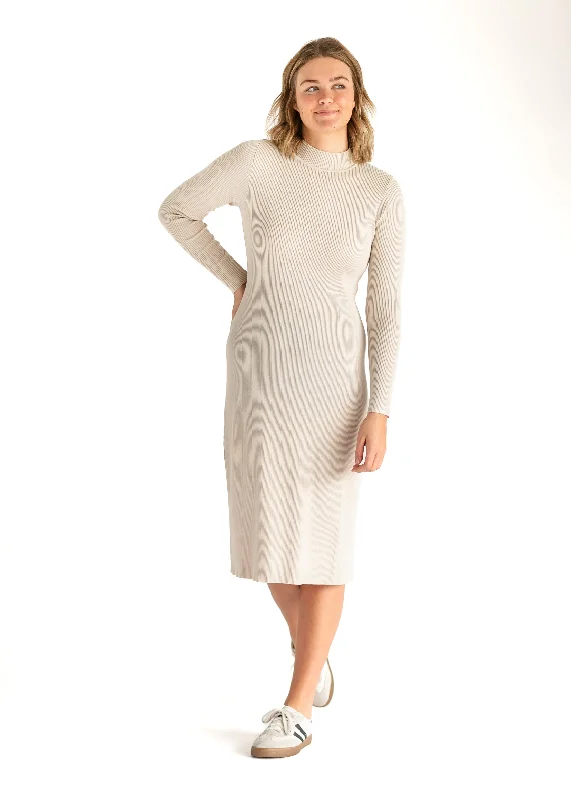 Vanna Ribbed Knit Midi Dress